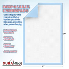 Chucks Pads [300-Pads] Underpads 17×24 Bed & Pee Pads | Puppy Pads | Chux Pads