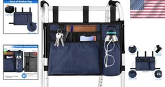 Waterproof Dark Blue Walker Bag with Cup Holder – Large Capacity & Multi-Pocket