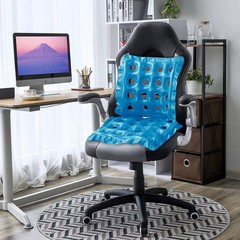 Blue 19X19 Seat Cushion Ergonomic Design For Comfort In Office Travel Wheelchair