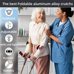 Forearm Crutches for Adults Foldable Knee Patients Mobility Aids for Childre and