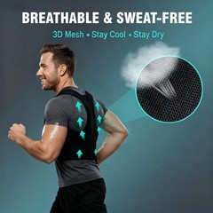 Men Women Posture Corrector Pain Relief Support Full Back Shoulder Brace Belt