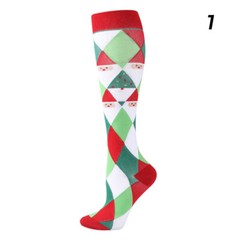 Unisex Christmas Compression Pair Socks 15-20mmHg Graduated Support Stockings