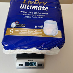 LivDry Ultimate Protective Underwear XXX-Large 9 count, for Men and Women