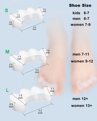 FOSVBEY 1-3 Pairs Toe Separators Toe Spacers for Women Men to Correct Bunion NEW