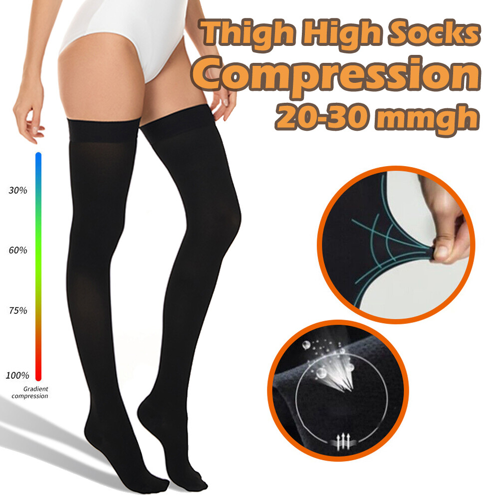 1PAIR Compression Socks Thigh High Stockings for Varicose Veins, Swelling, Edema