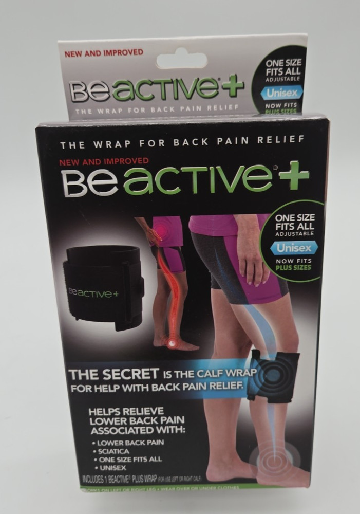 BeActive Plus Acupressure Calf Brace Sciatic Nerve Pain Relief Black New