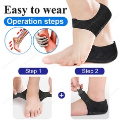 1/2 Pairs Wearable Heel Cups Plantar Fasciitis Support Feet Care Skin Repair Cus