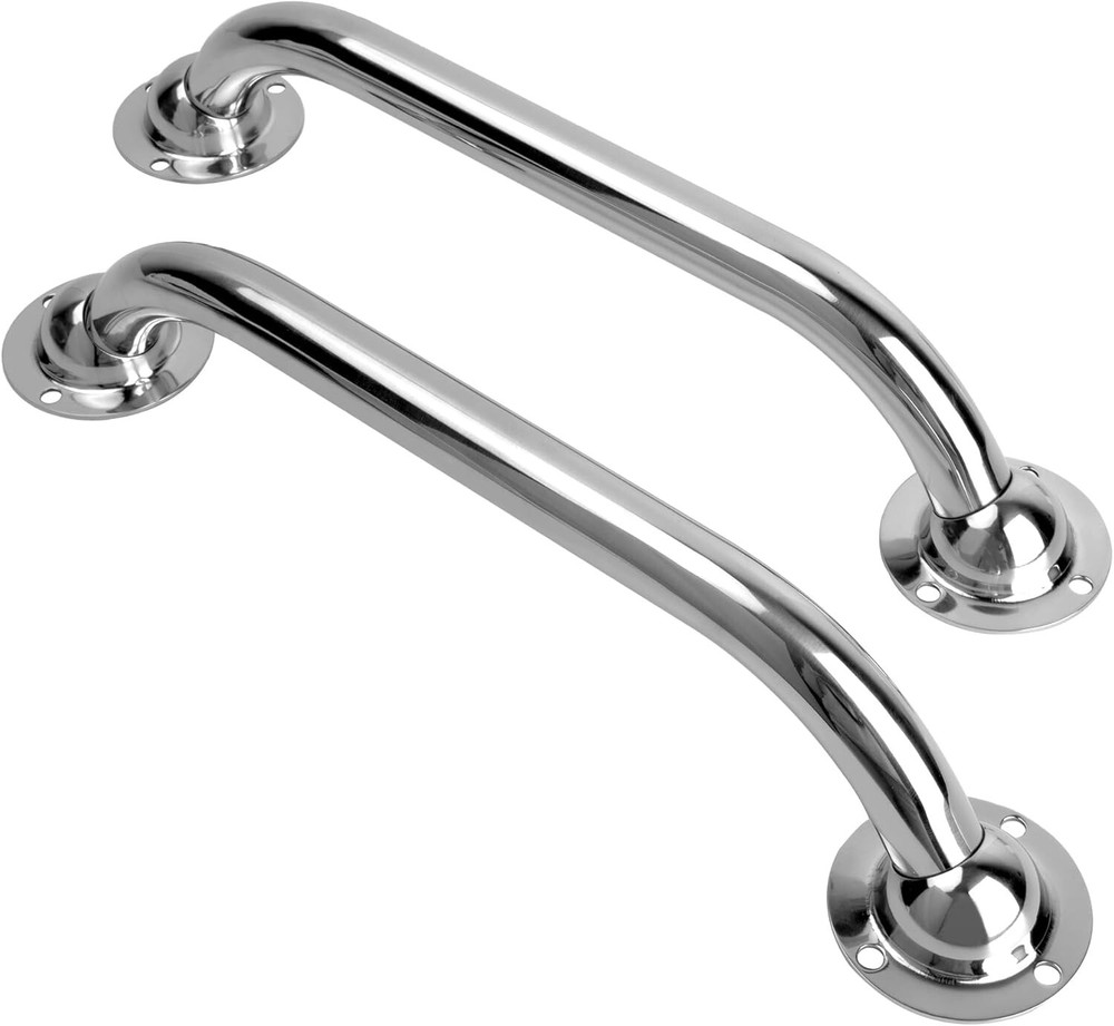 Pair Grab Handle Handrail Marine Stainless Steel 12 inch Grab Bars