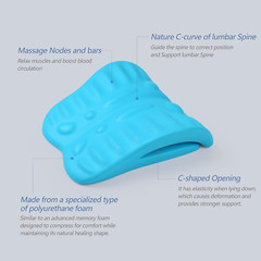 Back Stretcher for Back Pain Relief, Back Stretching Cushion, Chronic Lumbar Sup