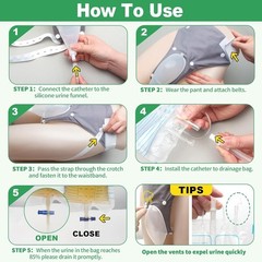 Condom Catheters for Elderly Men Age 80, External Catheter with 2 Urine