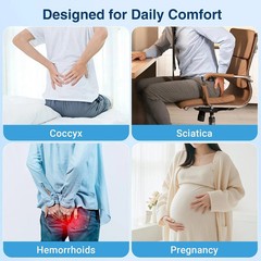 Donut Pillow for Tailbone Pain, Hemorrhoids – Cooling Gel Memory Foam Chair Seat