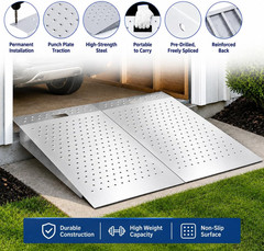 Heavy-Duty 29″ x 48″ Shed Ramp, 1500 LB Capacity for ATVs & Mowers (2PC)