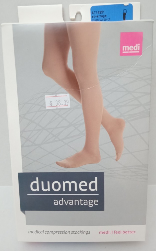NEW MEDI duomed Advantage Thigh w/tb ct Closed Toe Black 15- 20 SMALL AT14251