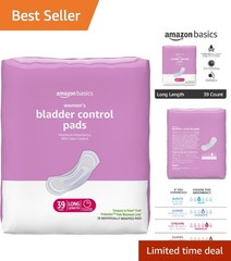 Maximum Absorbency Incontinence Pads for Women – 39 Count
