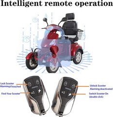 Heavy Duty 4-Wheel Mobility Scooters 31 Miles 3-Speed 800W 500lbs Capacity Green