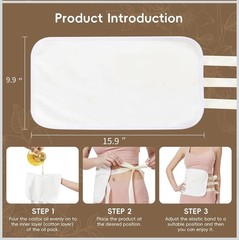 Organic Castor Oil Pack Wrap, Reusable & Adjustable White Brand New In Package
