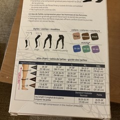 duomed advantage 30-40 mmHg Thigh High Black Size Small Open Toe Silicone Border