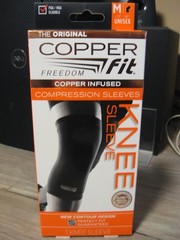 Copper Fit Infused Knee Sleeve – Compression – Black – Unisex – Large 14″ to 16″