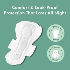 Rael Pads for Women, Organic 48 Count (Pack of 1), White With Pink Trim