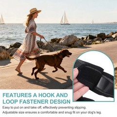 Dog Leg Sleeves Suit for Front Legs S Dark Gray Polyester