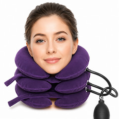 Inflatable Cervical Neck Traction Device Adjustable Neck Stretcher Pain Relief