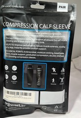 PowerLix Compression Calf Sleeve – Unisex – 1 Pair – BLACK – Large/Extra Large