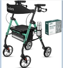 Cosydora Rollator Walker for Seniors w/ Seat, 13.6 Lbs, 350Lbs Limit, 8” Wheels