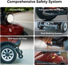 Pro 4 Wheel Mobility Scooter Power Wheel Chairs Electric Device Adult Travel