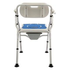 Folding Shower Chair with Arms and Back for Seniors Handicap Disabled Blue US
