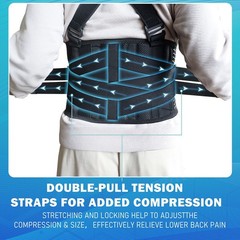Plus Size Back Support Belt with Removable Straps, Posture Corrector for Heavy L