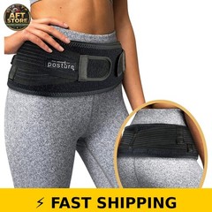 Vriksasana Posture SI Joint Belt for Sciatica Relief – Regular, Black