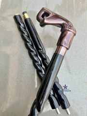 Solid Brass Punch Head Vintage Black Wooden Walking Stick Cane handmade Gift