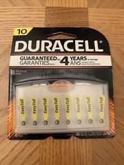 *NEW* DURACELL 8 HEARING AID BATTERIES SIZE 10- DA10B8ZM H8
