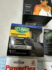 NIB Sports Wrap PowerFlex Self-Adhering , Black , 2” Lot Plus Sports Wrap.