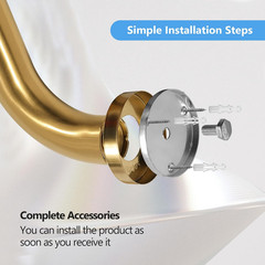 Shower Grab Bar, 2 Pack 32 Inch Gold Bathroom Safety Bar, 1.25″ Diameter 304 Sta