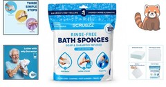 Travel-Ready 25 Pack Rinse-Free Bathing Wipes – Hypoallergenic & Moisturizing