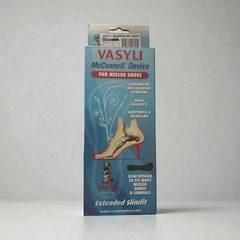Vasyli Orthotic insoles, Size 6.5-8, Extended Slim Fit Insoles, For Heeled Shoes
