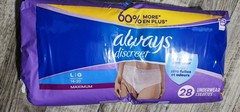 NEW Always Discreet Adult Large Incontinence Underwear for Women-28 count