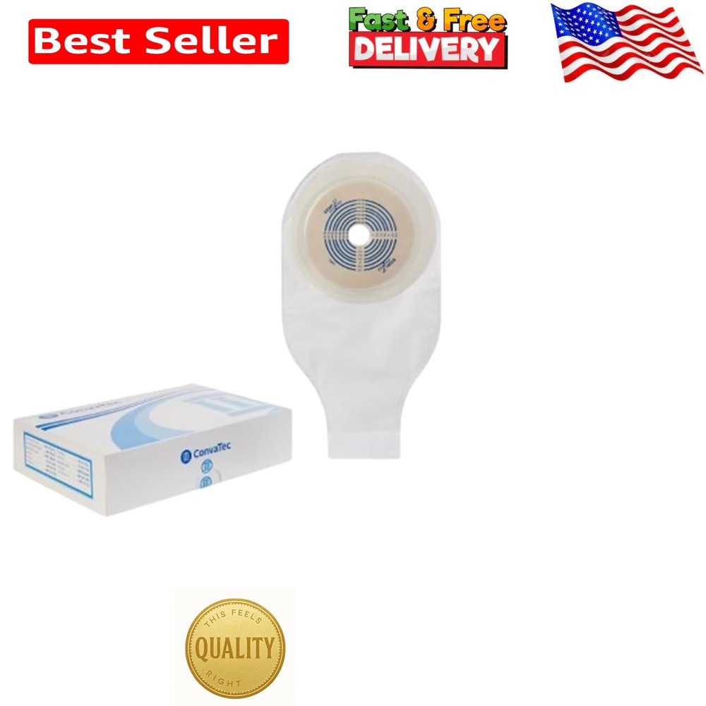 Transparent 12″ One-Piece Drainable Pouch with Adjustable Stomahesive Barrier