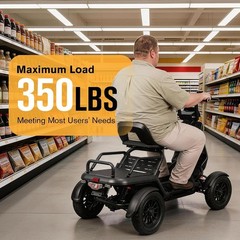 500W Heavy Duty 4 Wheel Mobility Scooters for Seniors Adults with Cargo Platform