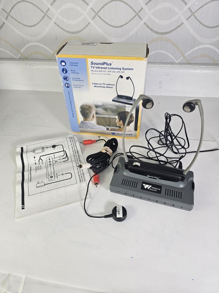 SoundPlus TV Infrared Listening System Model WIR 238 Under-the-Chin Receiver