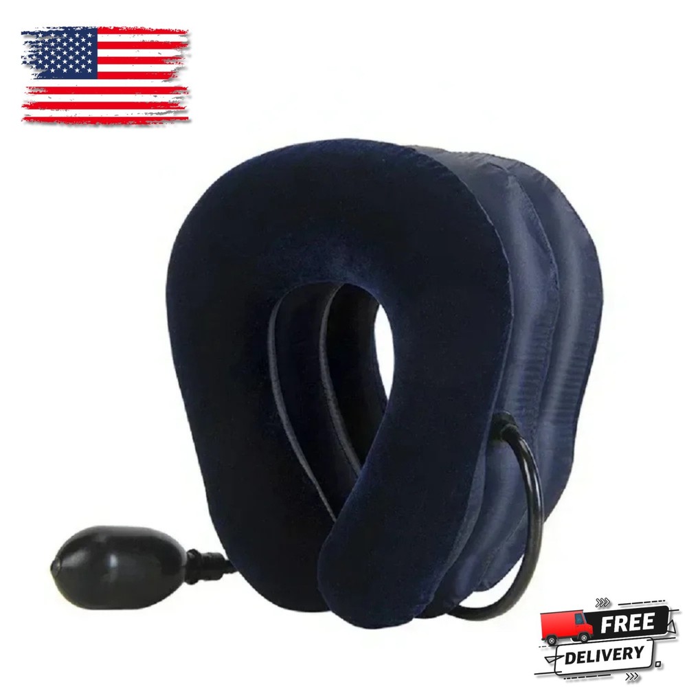Cervical Neck Traction Device Collar Brace Support Pain Relief Stretcher Therapy
