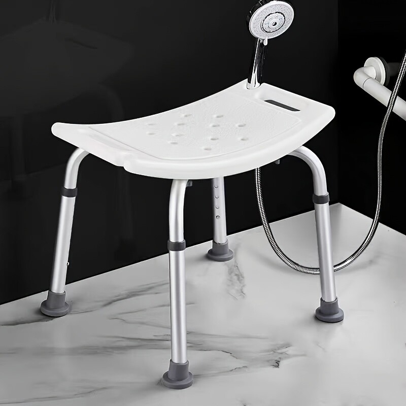 Adjustable Shower Chair 350Lb Bath Seat Non-Slip Adjustable Shower Stool Bench