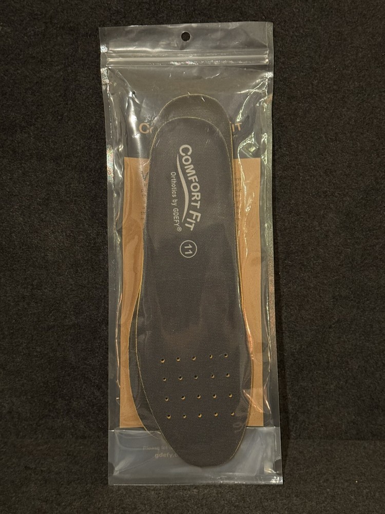 Gravity Defyer Orthotic Insoles Corrective Fit Mens Size 11 Dark Grey
