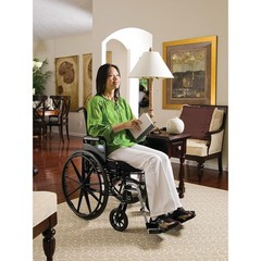 Invacare 9000 XT Lightweight Wheelchair, 18in Seat, Desk Arms, Black Satin