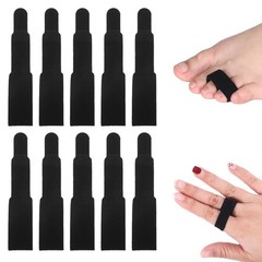 10 Pcs Buddy Straps for Fingers, Black Nylon Bandage Hammer Toe Straightener …