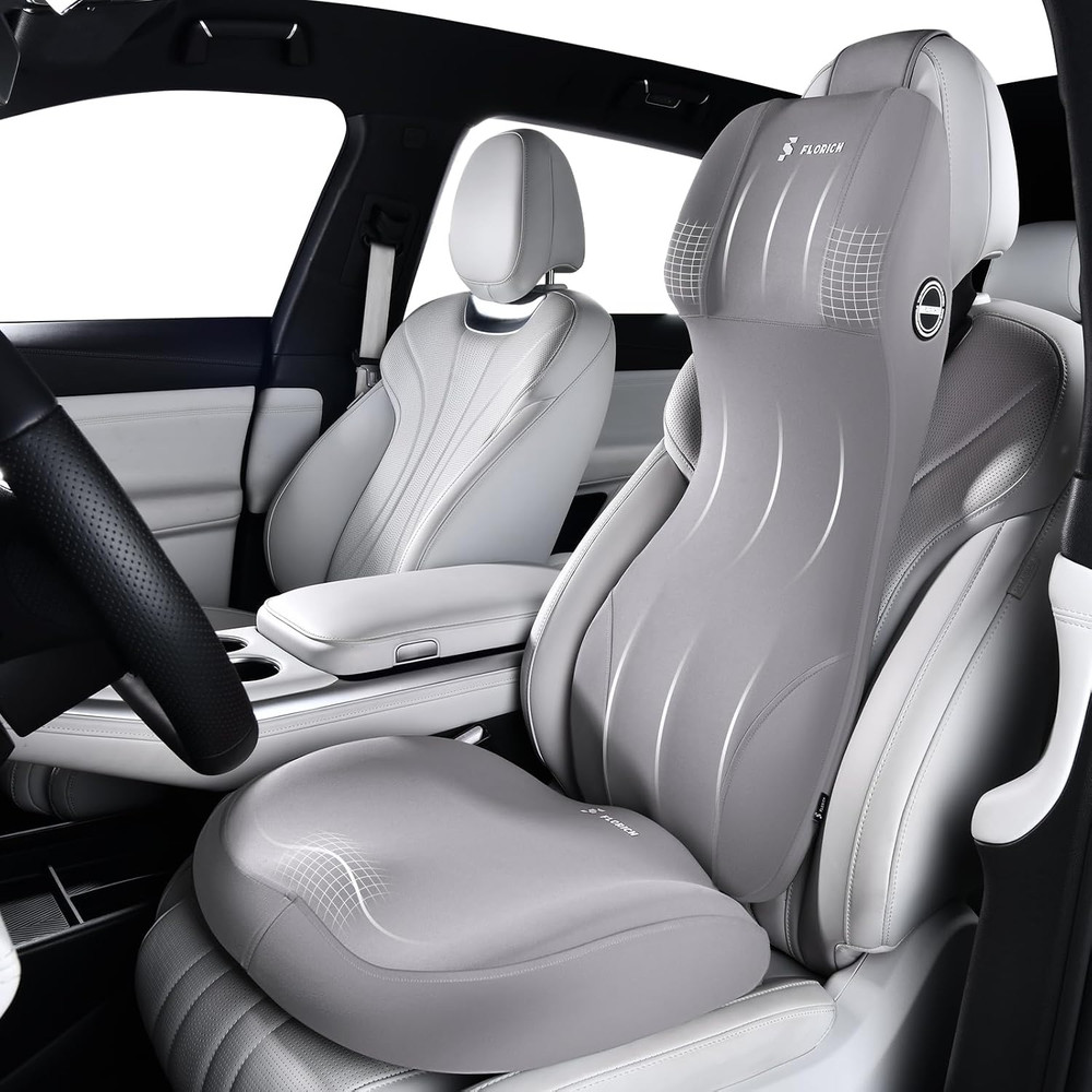 Car Seat Cushion and Lumbar Support Headrest Pillow Memory Foam Seat Cushion Erg