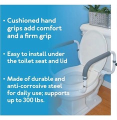 Carex Toilet Safety Frame, Rail, Rails w/ Adjustable Width FGB368C10000
