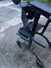 Blue Upright Walker For Seniors. Used Once. Comes With Tote bag.