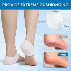 Washable Gel Heel Protectors for Immediate Pain Relief – Great for Daily Use